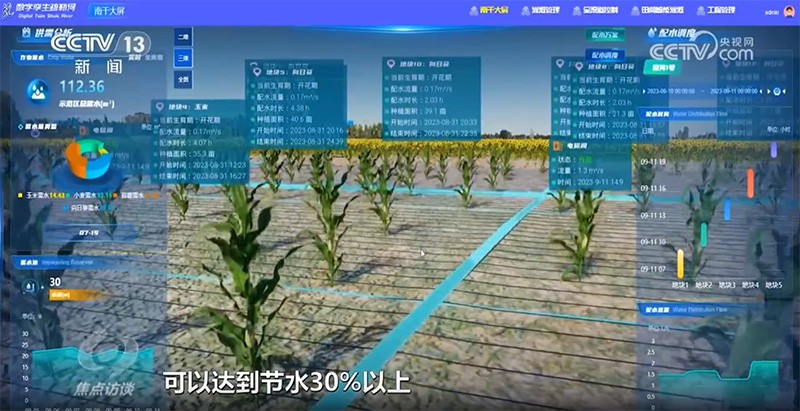 3月16日，，，，，，央视新闻频道报道，，，，，，今日，，，，，，疏勒河灌区多个渠首陆续开闸，，，，，，借助数字孪生等手艺，，，，，，134万亩农田得以痛饮“智慧”水，，，，，，实现了水资源的高效使用和农田的精准浇灌。。。。。 - 大事记 - 大事记 - 农田,3月,实现,痛饮,智慧,水资源,高效,使用,精准